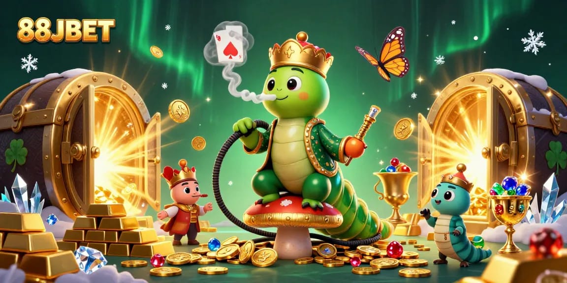 Experience thrilling gameplay with 88JBET, highlighted by golden treasures and vibrant casino elements.