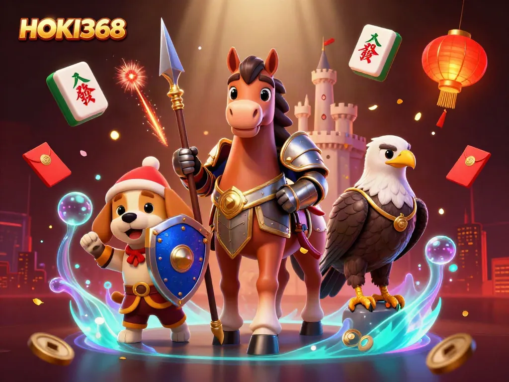 Engage with HOKI368's exciting gaming features amidst vibrant casino elements.