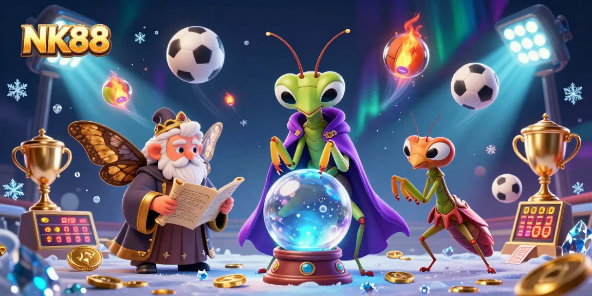 Experience exciting gameplay with NK88 as the praying mantis fortune teller predicts wins.