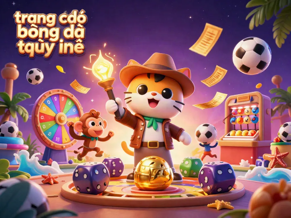Tham gia trang cá độ bóng đá trực tuyến với hình ảnh vui nhộn của chú mèo nhà thám hiểm.