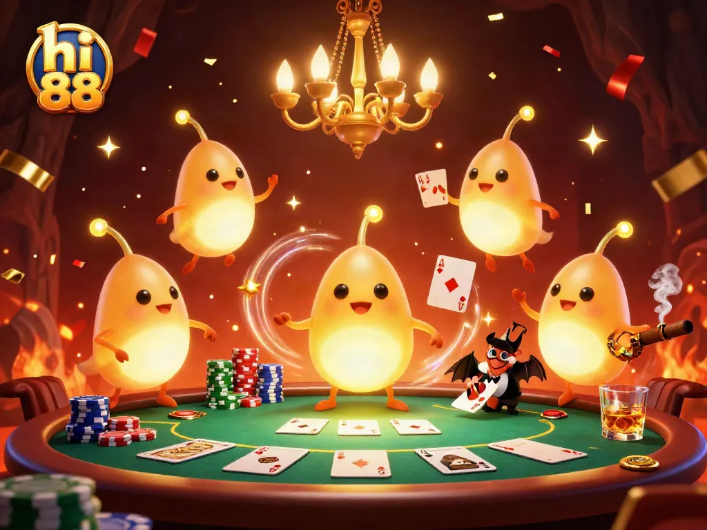 Join the excitement at hi 88 casino with glowworms lighting the way for winning poker games.