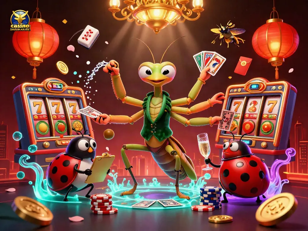 Giocare nel casino senza AAMS con personaggi e simboli animati dell'industria del gioco.