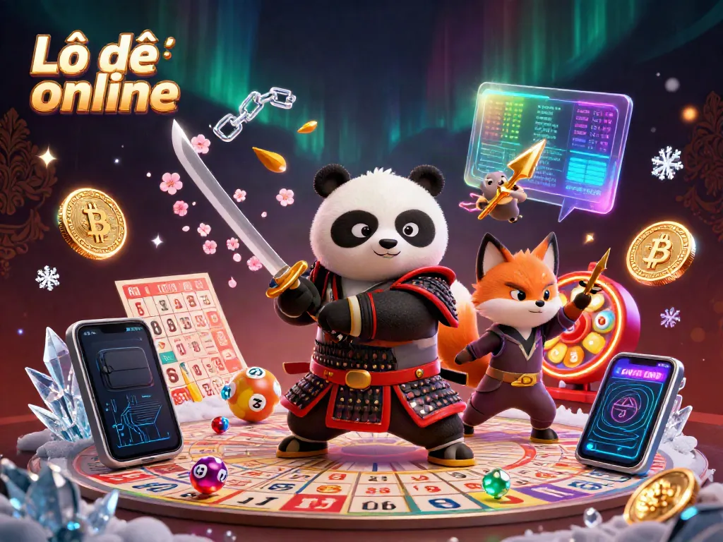 Experience thrilling Lô đề online action with vibrant lottery elements and dynamic characters in a magical setting.
