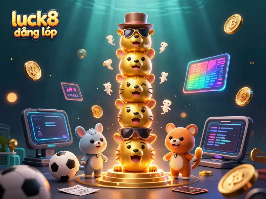 Engage with luck8 đăng nhập through fun sports betting elements in a vibrant, dynamic casino scene.