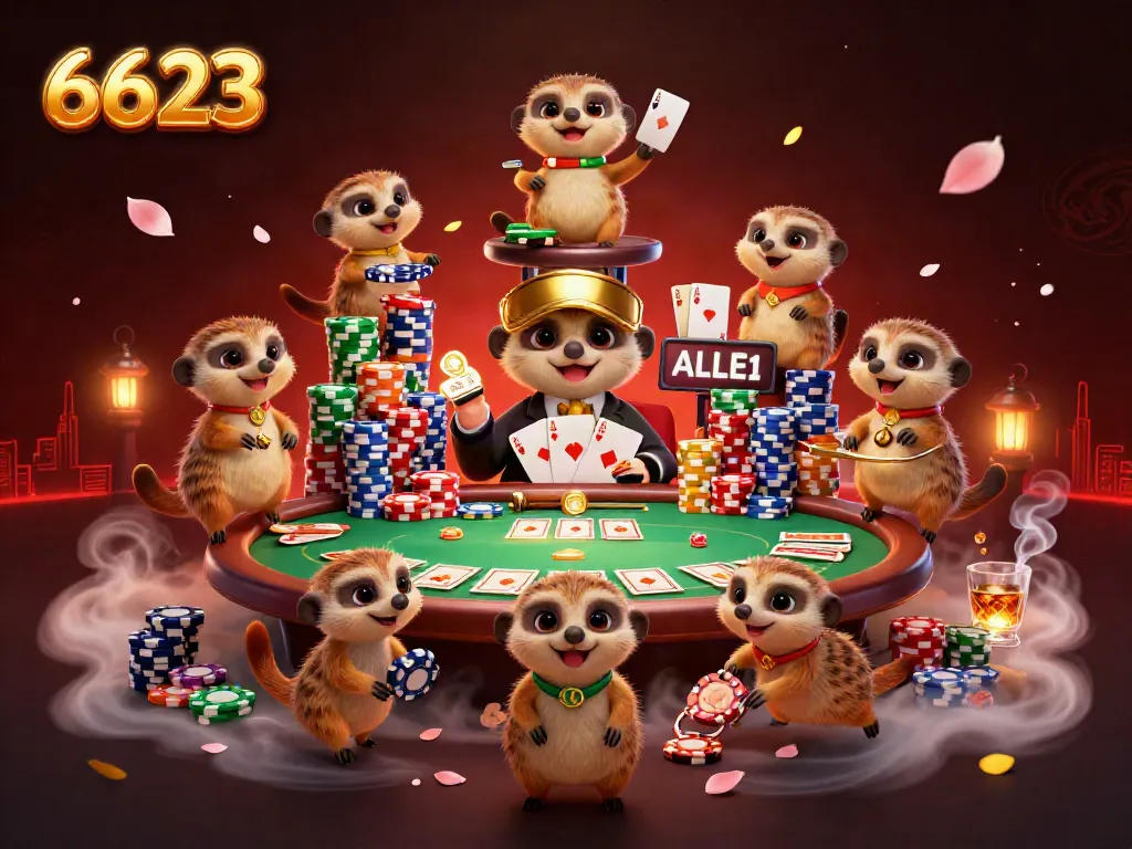 Engaging scene of meerkats at 6623 casino, featuring dynamic gaming action.