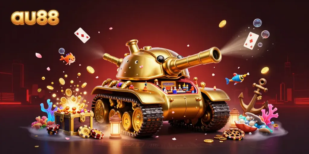 Experience thrilling gameplay at au88 with vibrant casino elements and dynamic confetti explosions.