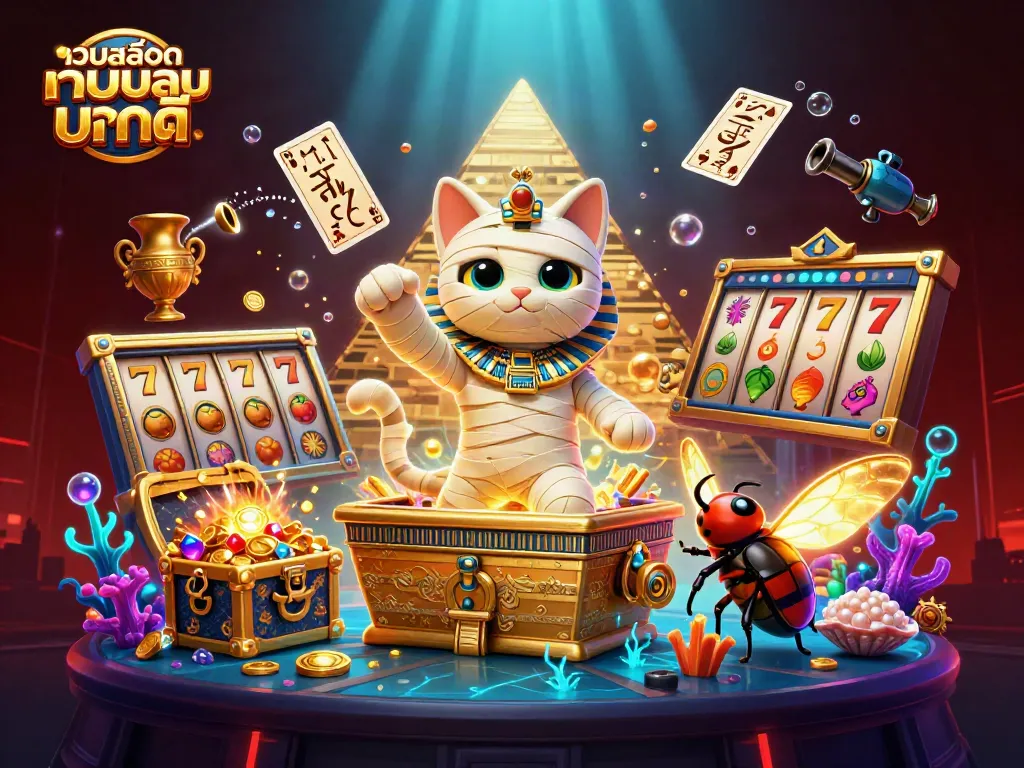 สัมผัสประสบการณ์เว็บสล็อตเว็บตรง แตกดี ในคาสิโนพีระมิดที่มีแม่เหมียวมัมมี่