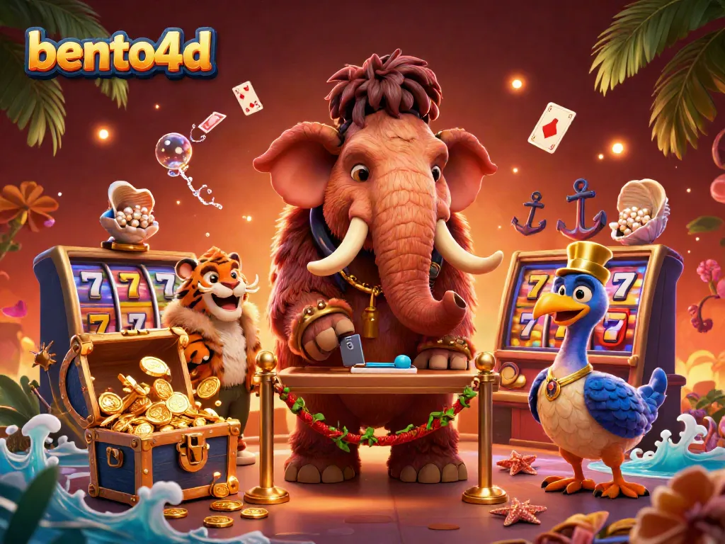 bento4d offers an exciting casino experience with a woolly mammoth bouncer checking IDs.