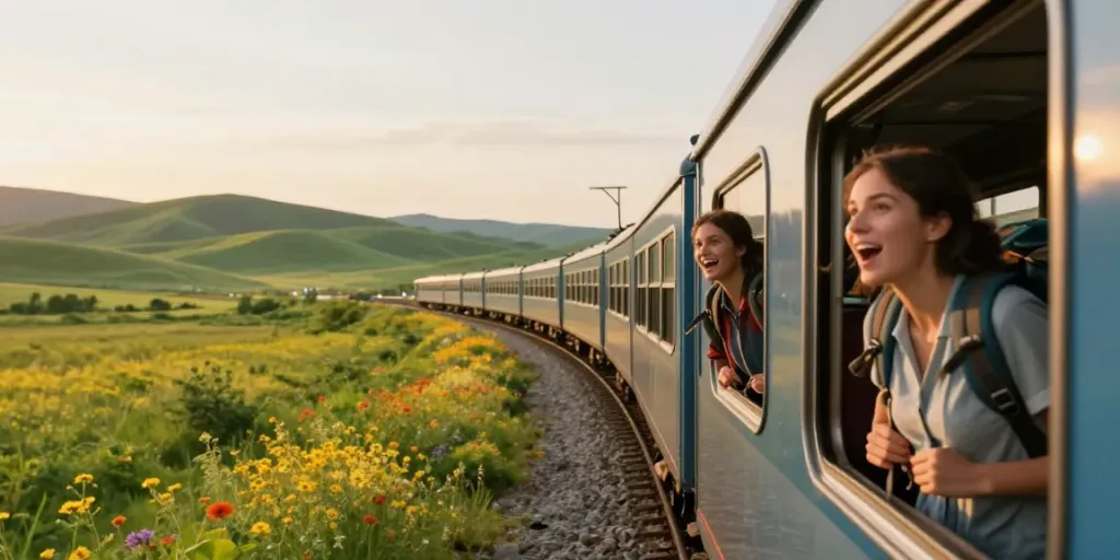 Train ticket booking for unforgettable adventures through beautiful landscapes.