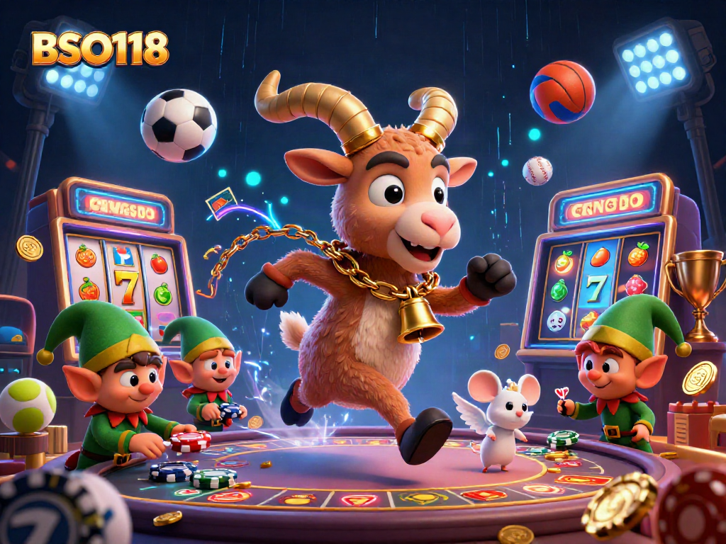 Experience the festive thrill of BSO118 with Krampus managing a spooky casino, as elf gremlins steal poker chips amidst dynamic gaming elements.
