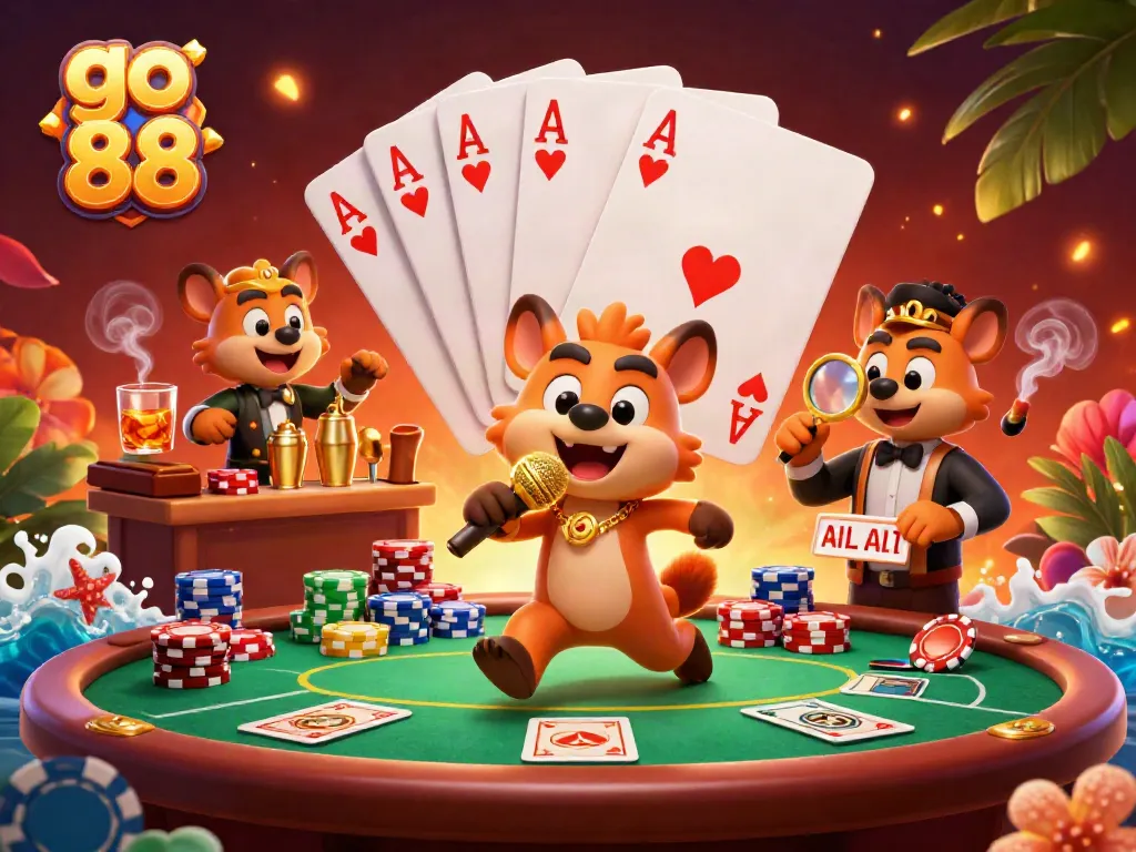 Trải nghiệm chơi game tại go 88 với những trò giải trí đa dạng trong không gian casino sôi động.