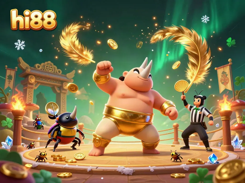 Experience thrilling gaming action at hi88, featuring exciting casino elements and dynamic scenes.