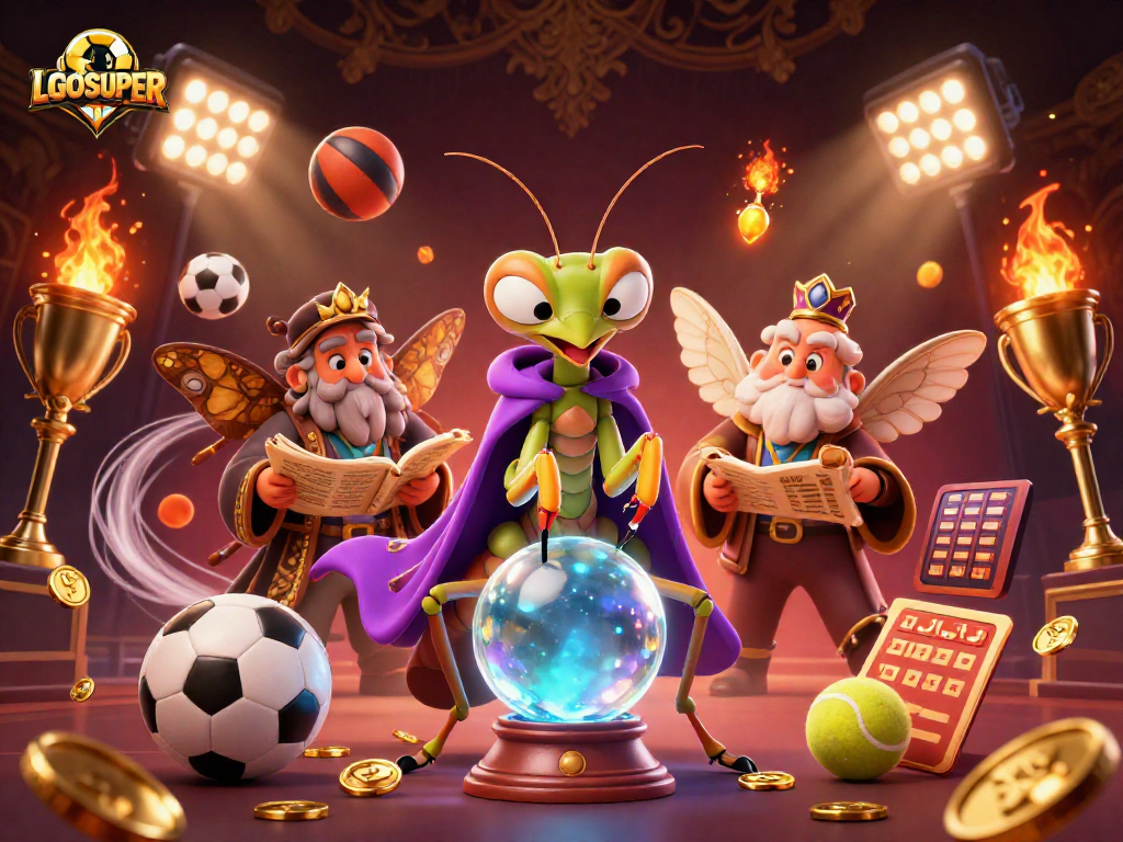 Engage with LGOSUPER sports betting through a vibrant illustration showcasing dynamic gaming elements.