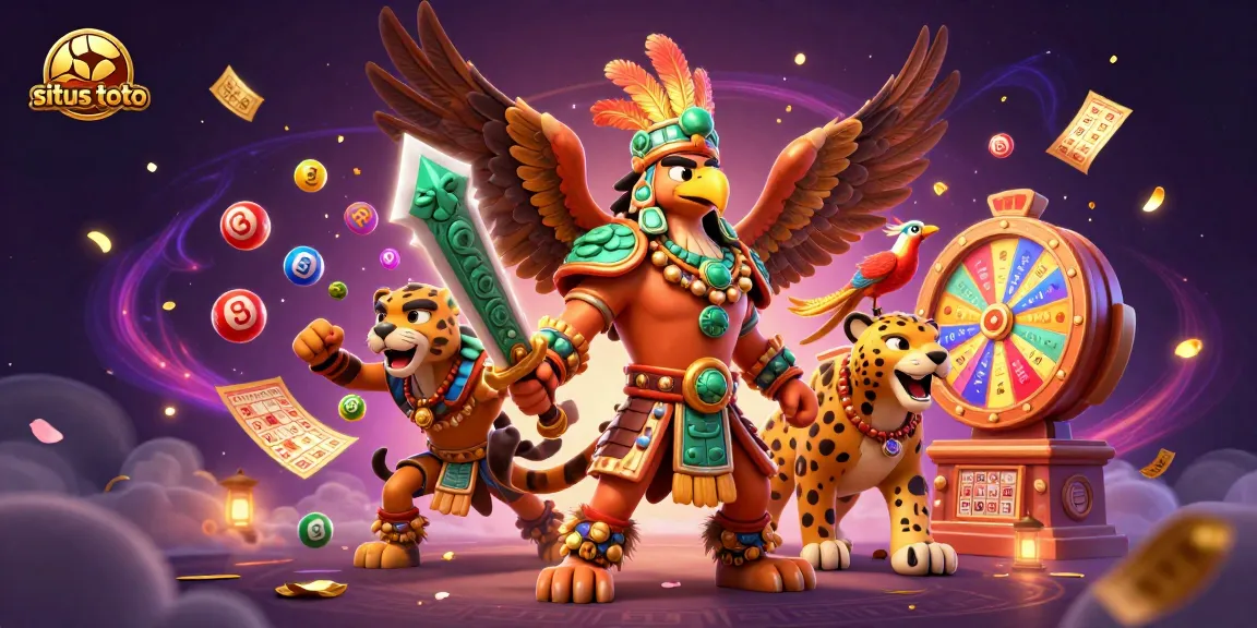 Engage in the vibrant world of situs toto with dynamic lottery game elements and rich Aztec themes.