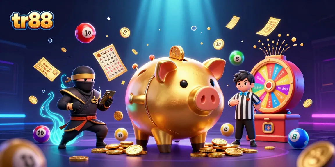 Experience the excitement of tr88 with a vibrant casino-themed illustration featuring captivating characters and dynamic game elements.