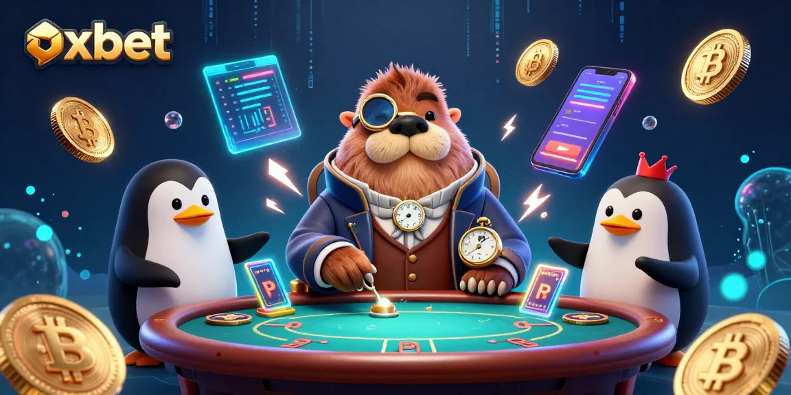 Play poker with a jolly walrus at oxbet's underwater casino adventure, featuring dynamic crypto elements.