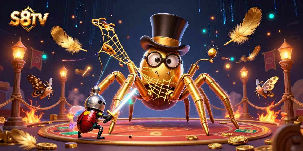 Experience S8TV's thrilling bets with unique animated characters in a vibrant casino setting.
