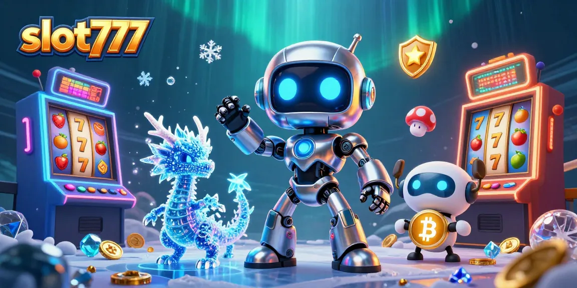 Engage with slot777 and explore vibrant 3D slots featuring cyberpunk robot and crypto elements.